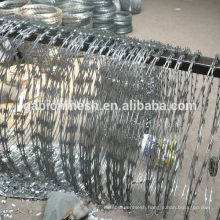 Low price galvanized razor barbed wire& concertina razor barbed wire for sale(factory price)